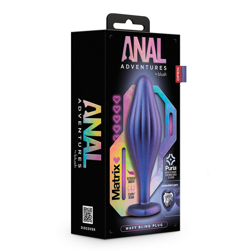 Anal Adventures Matrix Wavy Bling Butt Plug - Eroticon Ltd