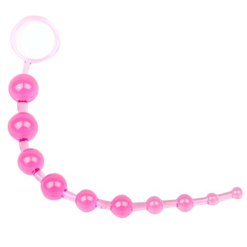 Pink Chain Of 10 Anal Beads - Eroticon Ltd