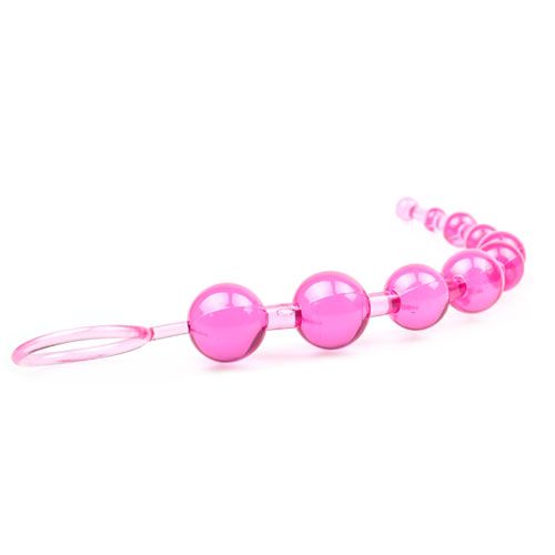 Pink Chain Of 10 Anal Beads - Eroticon Ltd