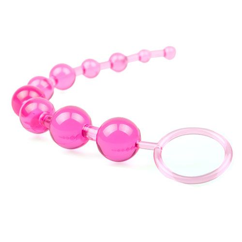 Pink Chain Of 10 Anal Beads - Eroticon Ltd