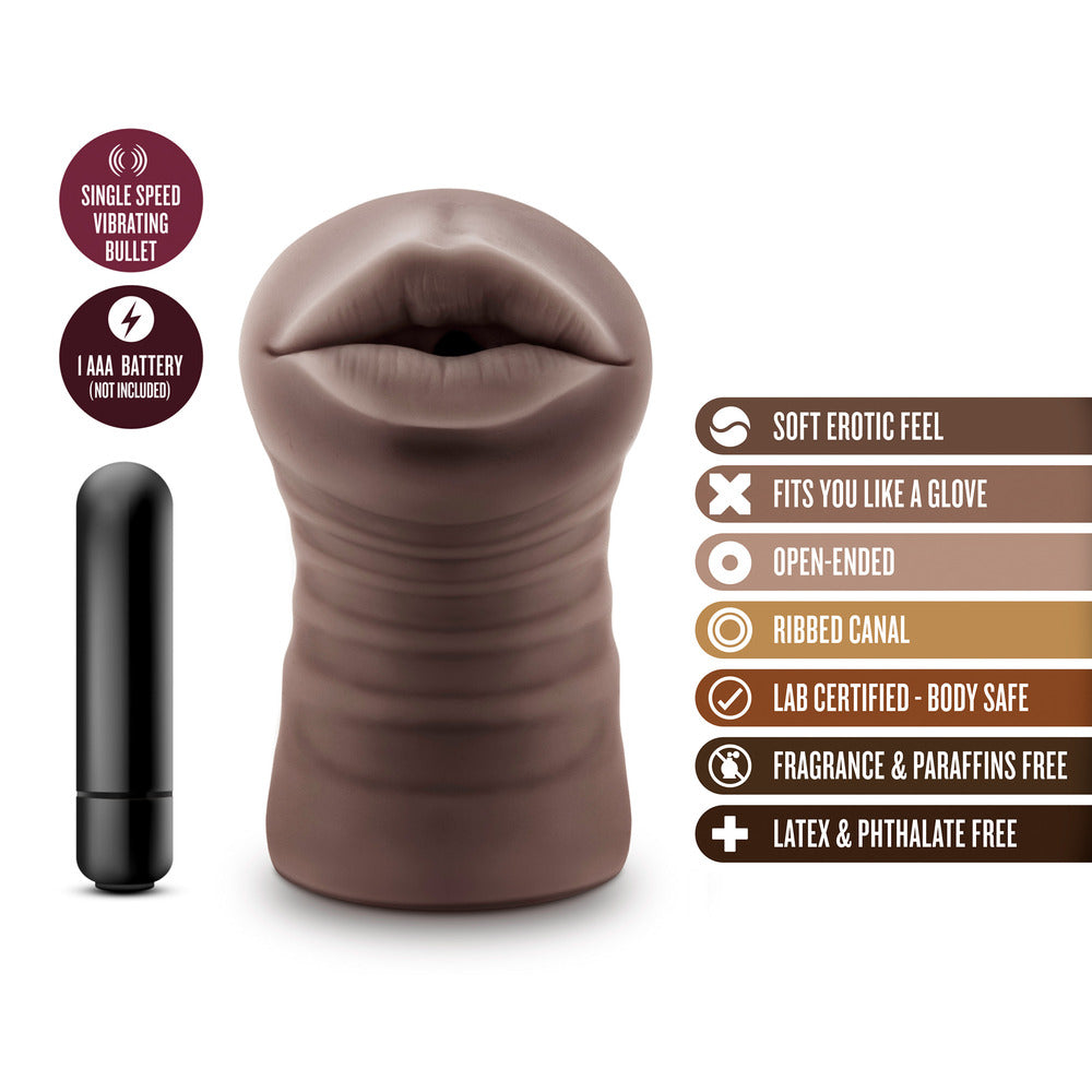 Hot Chocolate Heather Mouth Vibrating Masturbator - Eroticon Ltd