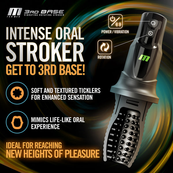 3RD Base Vibrating Roating Masturbator - Eroticon Ltd