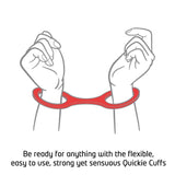 Quickie Cuffs Large Red Ankle Or Wrist Cuffs - Eroticon Ltd