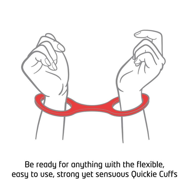 Quickie Cuffs Large Red Ankle Or Wrist Cuffs - Eroticon Ltd