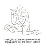 Quickie Cuffs Large Red Ankle Or Wrist Cuffs - Eroticon Ltd
