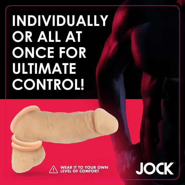 Jock Discreet Silicone Cock Ring Set - Eroticon Ltd