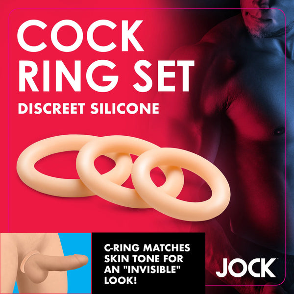 Jock Discreet Silicone Cock Ring Set - Eroticon Ltd