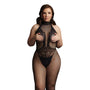 Le Desir Fishnet And Lace Bodystocking UK 14 to 20 - Eroticon Ltd