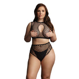 Le Desir Duo Net Key Hole Bra Set UK 14 to 20 - Eroticon Ltd