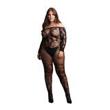 Le Desir Bodystocking With Off Shoulder Long Sleeves - Eroticon Ltd