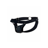 Male Basics Dngeon Peekaboo Jock Black One Size - Eroticon Ltd