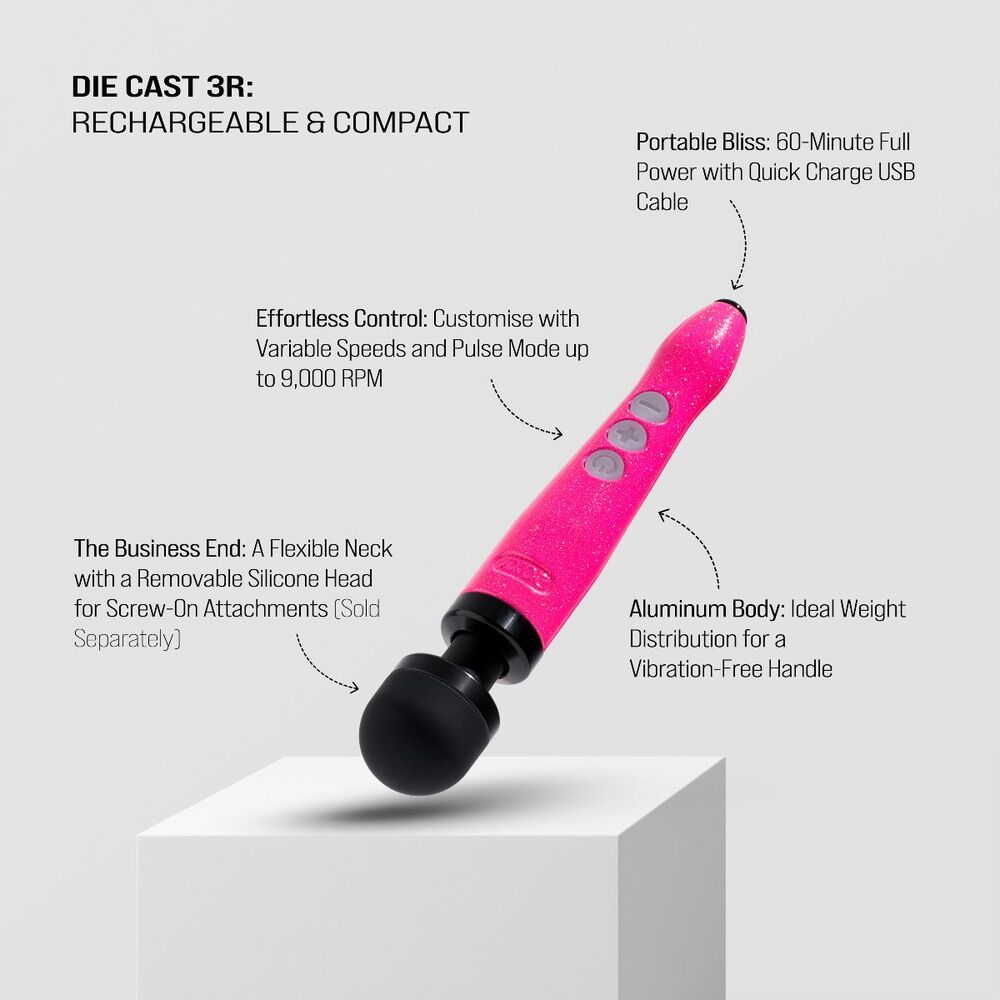 Doxy Die Cast Wand Rechargeable HOT PINK - Eroticon Ltd