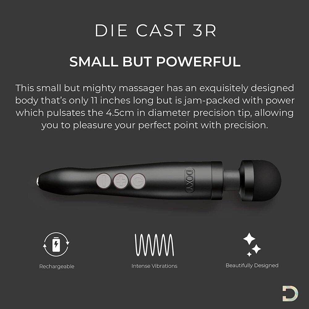 Doxy Die Cast 3 Rechargeable Wand Matte Black - Eroticon Ltd