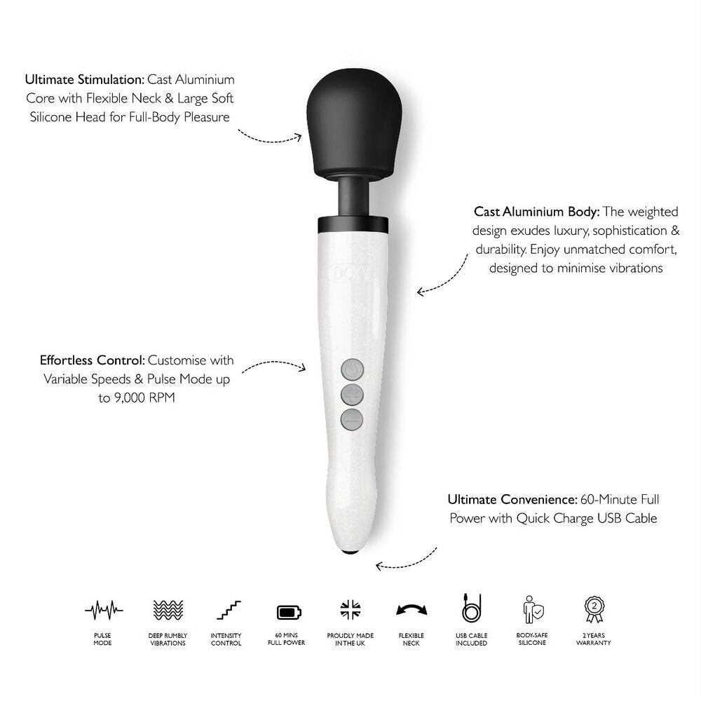 Doxy Die Cast Wand Rechargeable Star Dust - Eroticon Ltd