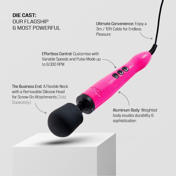 Doxy Die Cast Wand Massager HOT PINK - Eroticon Ltd