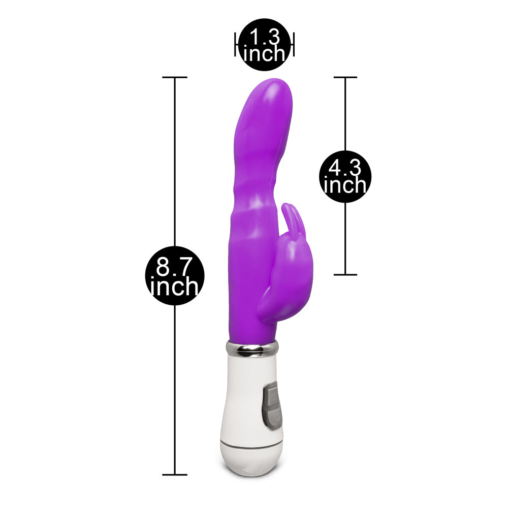 Slim GSpot Twelve Speed Rabbit Vibrator Purple - Eroticon Ltd