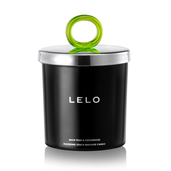 Lelo Snow Pear And Cedarwood Flickering Touch Massage Candle - Eroticon Ltd