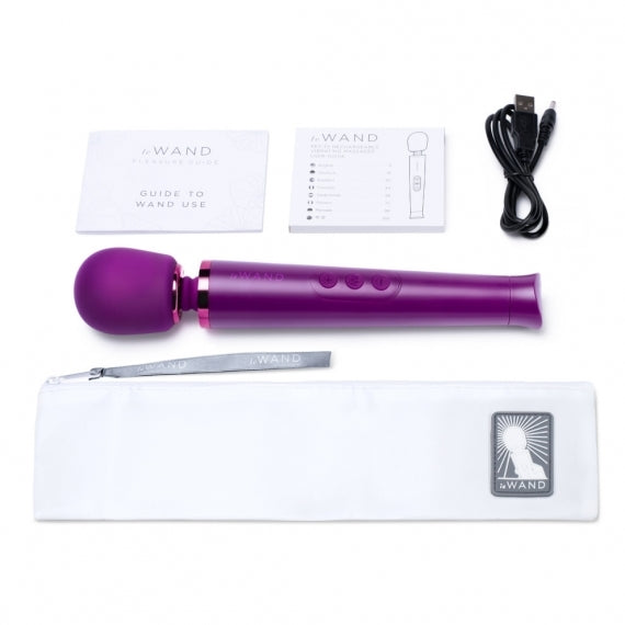 Le Wand Petite Rechargeable Vibrating Massager Dark Cherry - Eroticon Ltd