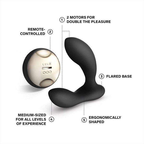 Lelo Hugo Luxury Prostate Massager Black - Eroticon Ltd