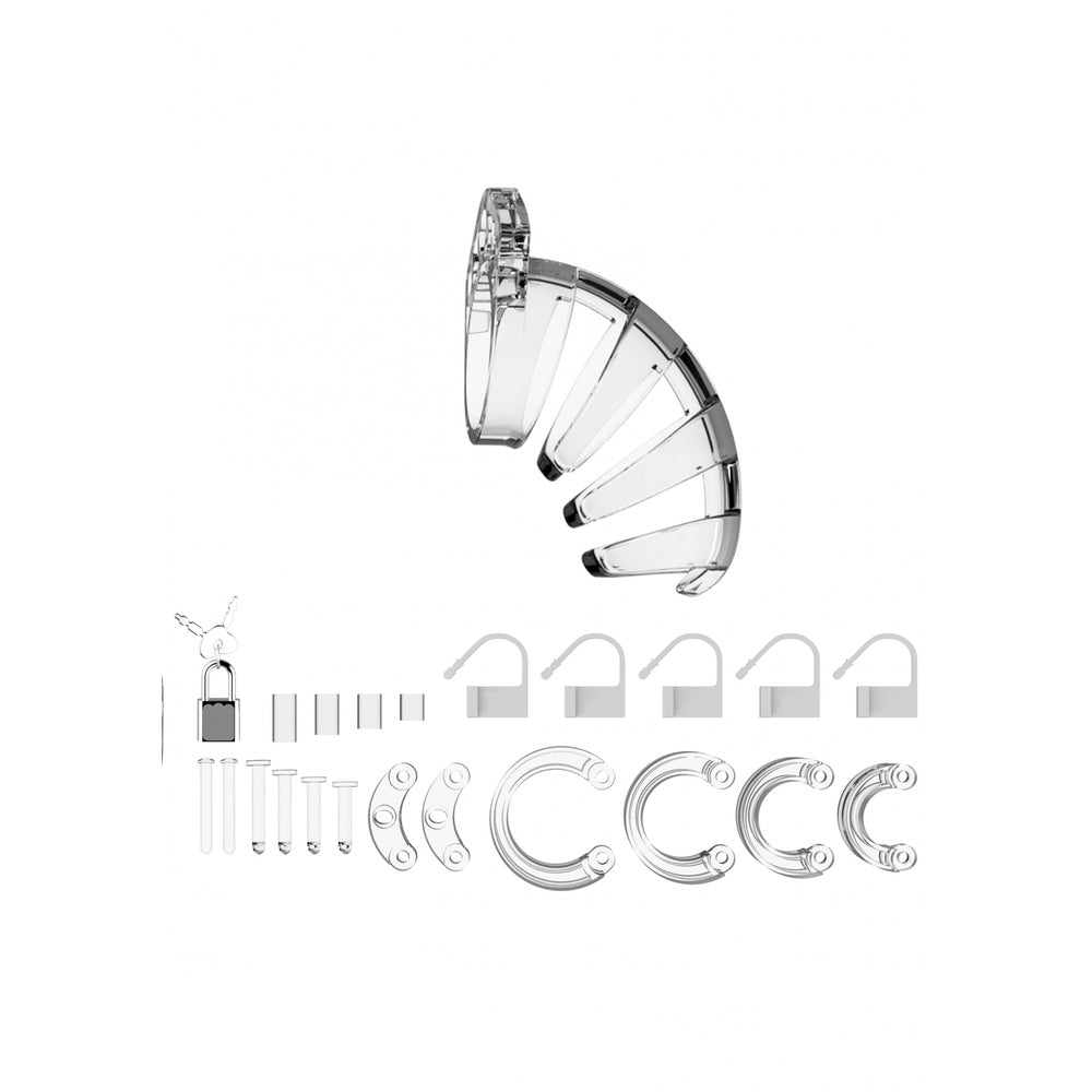 Man Cage 02 Male 3.5 Inch Clear Chastity Cage - Eroticon Ltd