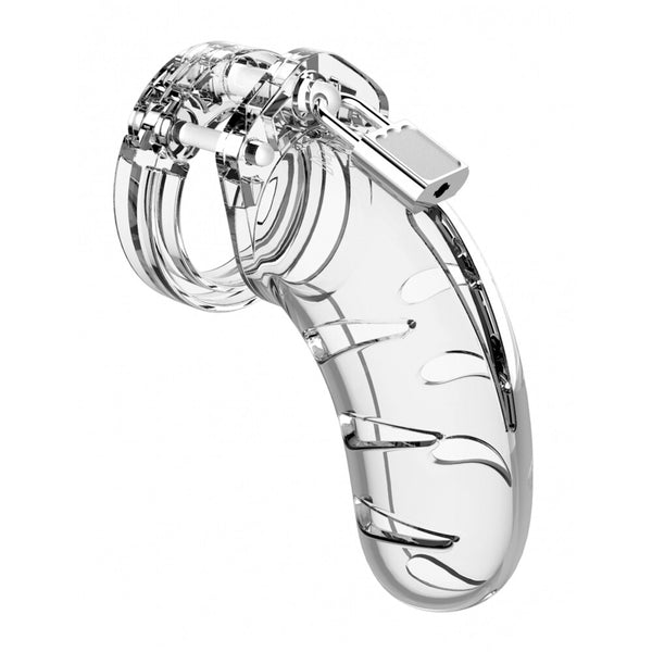 Man Cage 03 Male 4.5 Inch Clear Chastity Cage - Eroticon Ltd