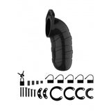 Man Cage 05 Male 5.5 Inch Black Chastity Cage - Eroticon Ltd