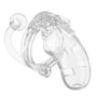 Man Cage 10 Male 3.5 Inch Clear Chastity Cage With Anal Plug - Eroticon Ltd