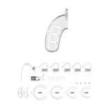 Man Cage 11 Male 4.5 Inch Clear Chastity Cage With Anal Plug - Eroticon Ltd