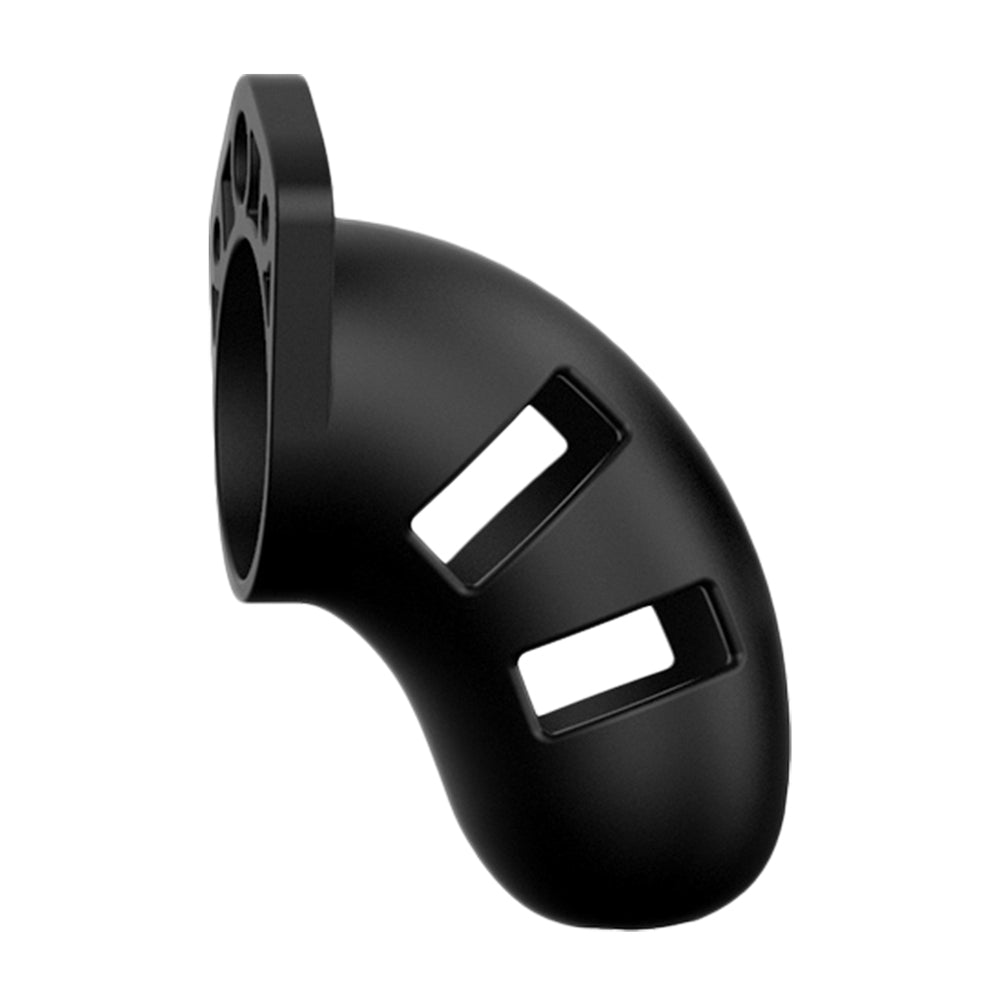 Man Cage 20 Male 3.5 Inch Black Silicone Chastity Cage - Eroticon Ltd