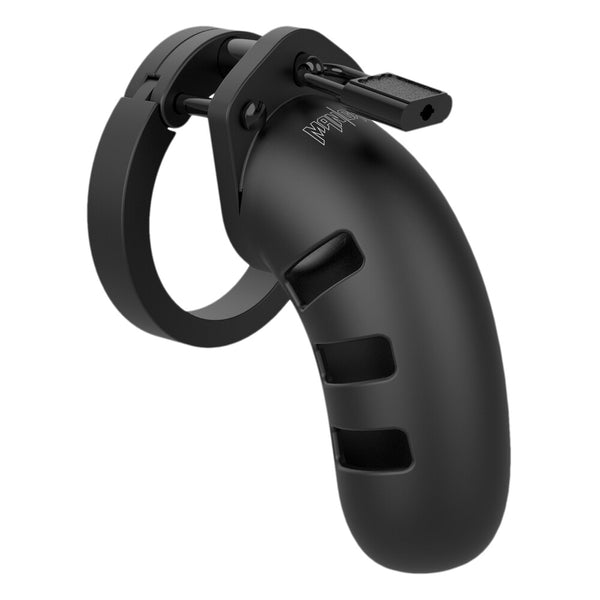 Man Cage 21 Male 4.5 Inch Black Silicone Chastity Cage - Eroticon Ltd