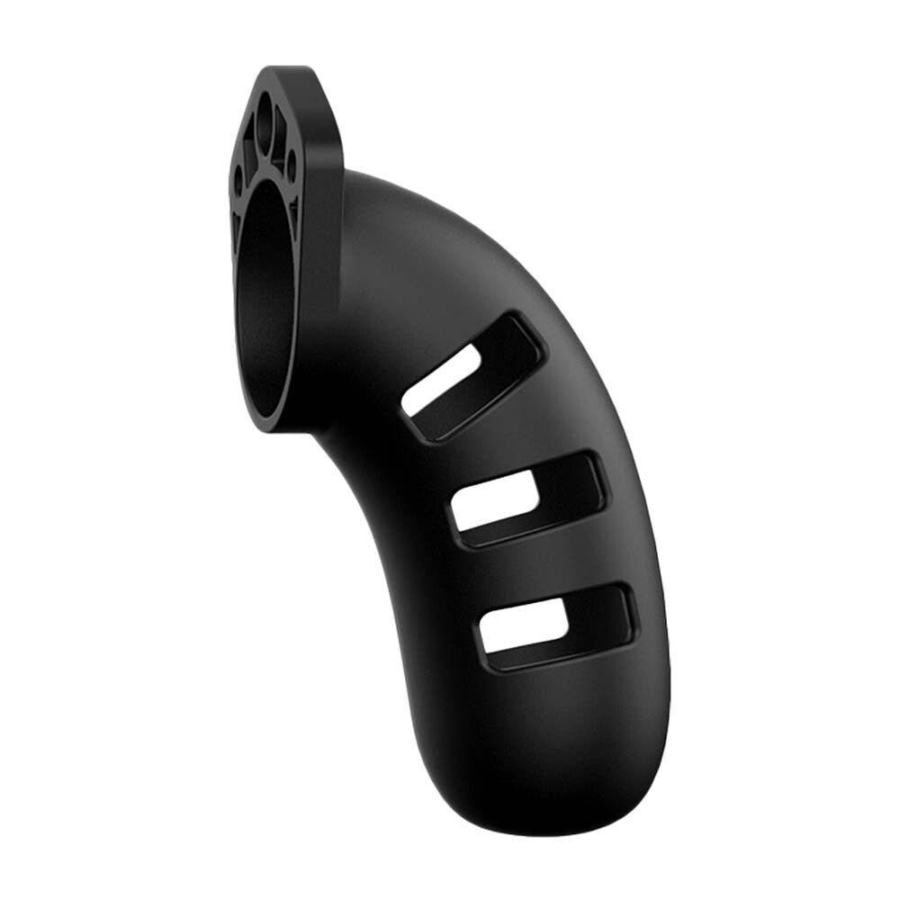 Man Cage 21 Male 4.5 Inch Black Silicone Chastity Cage - Eroticon Ltd