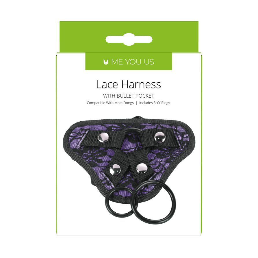 Me You Us Lace Harness With Bullet Pocket - Eroticon Ltd