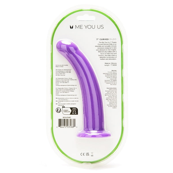 Me You Us 7 Inch Curved Silicone Dildo - Eroticon Ltd