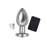 Ass Sation Remote Vibrating Butt Plug Silver - Eroticon Ltd
