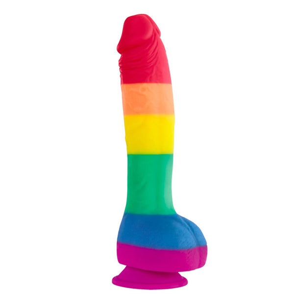Colours Pride Edition 8 Inch Realistic Silicone Dildo With Balls - Eroticon Ltd