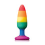 Pride Pleasure Plug Rainbow Medium - Eroticon Ltd
