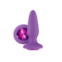 Glams Silicone Rainbow Gem Butt Plug Purple - Eroticon Ltd