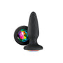 Glams Silicone Rainbow Gem Butt Plug Black - Eroticon Ltd