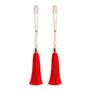 Bound Nipple Clamps Red Tassel - Eroticon Ltd