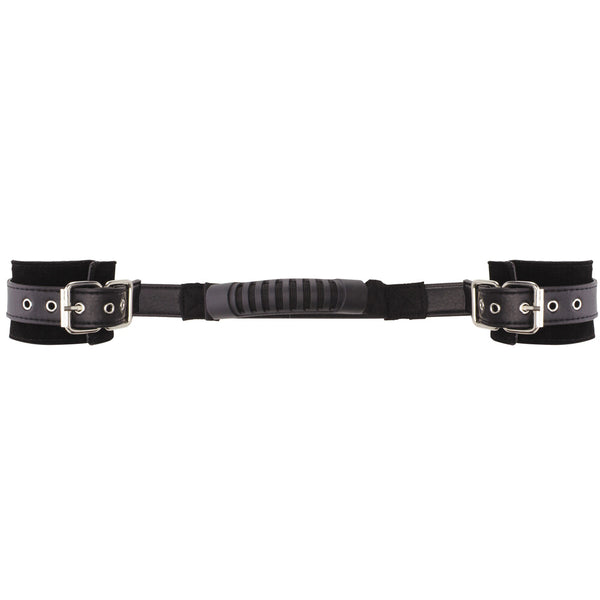 Ouch Adjustable Black Leather Handcuffs - Eroticon Ltd