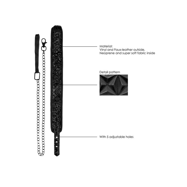 Ouch Luxury Collar With Leash - Eroticon Ltd