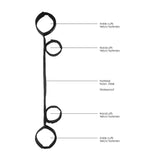 Ouch Spreader Bar With Hand And Ankle Cuffs - Eroticon Ltd