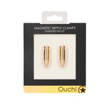 Ouch Magnetic Nipple Clamps Diamond Bullet Gold - Eroticon Ltd