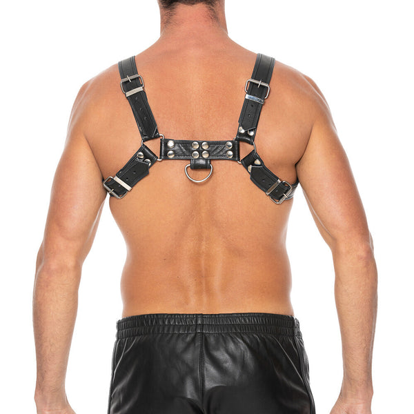 Ouch Chest Bulldog Harness Black Large to Xlarge - Eroticon Ltd