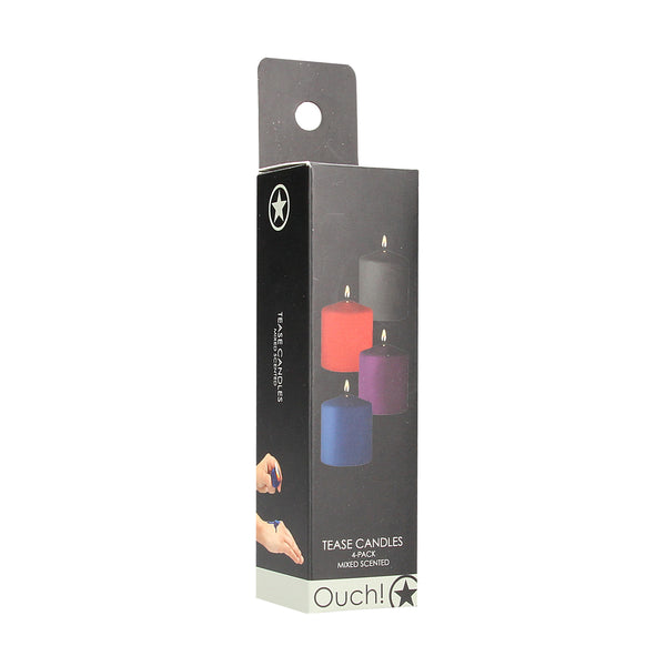 Ouch 4 Pack Of Mixed Scented Tease Candles - Eroticon Ltd