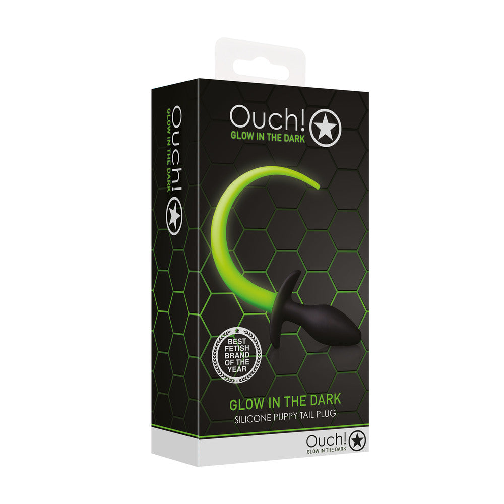 Glow In The Dark Puppy Tail Butt Plug - Eroticon Ltd