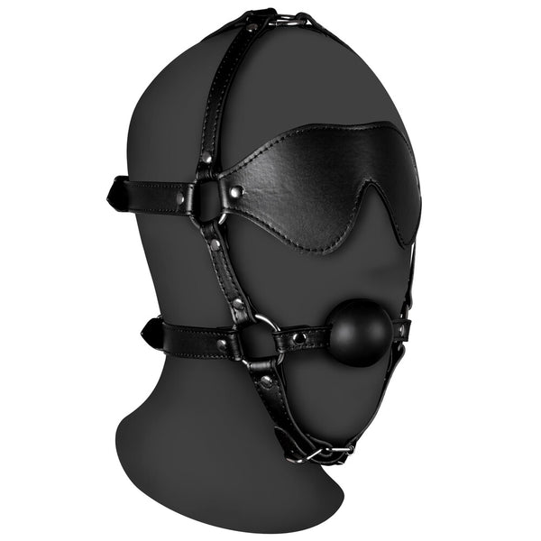 Ouch Xtreme Blindfolded Harness With Solid Ball Gag - Eroticon Ltd