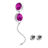 Ovo L1 Silicone Love Balls Waterproof White And Light Violet - Eroticon Ltd