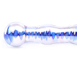Blue Wavy Glass Dildo - Eroticon Ltd