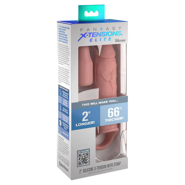 XTensions Elite 2 Inch Penis Extender With Strap - Eroticon Ltd